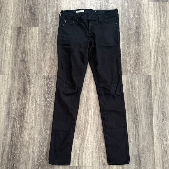 AG Adriano Goldschmied Black Super Skinny Fit Jegging Size 28 Mid Rise Jeans